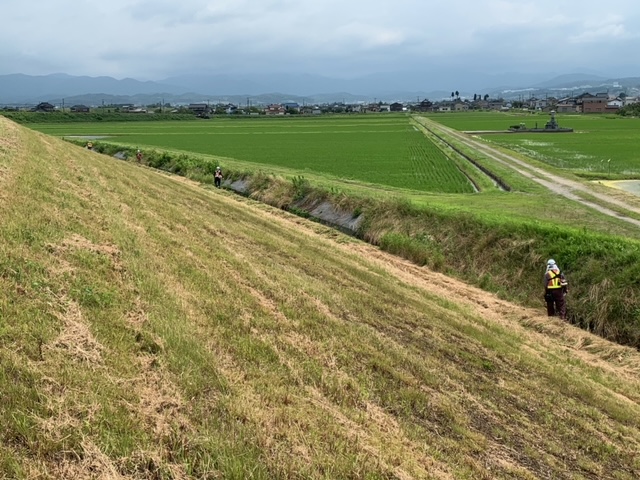 今日の作業 6月22日 井田川 熊野川堤防管理作業